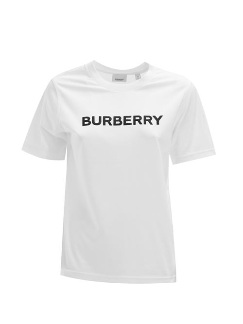 BURBERRY 8056724WHITE T-shirt bianca con logo BURBERRY | 8056724WHITE