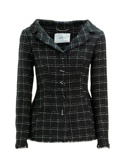 Joy tweed jacket ERDEM | 7552BTBLACK