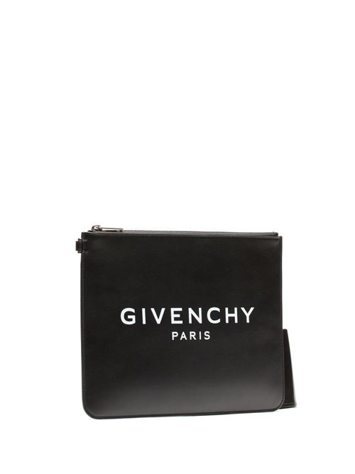 Givenchy BK600JK0AC001 clutch in pelle con stampa logo GIVENCHY | BK600JK0AC001